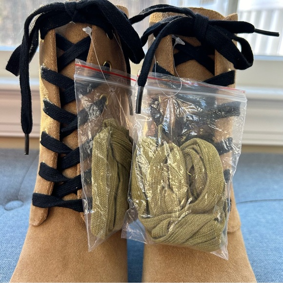 Kate Spade New York Saundra Suede Honey Wedged Boots - Picture 3 of 11